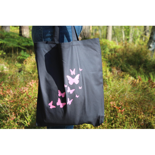 Riidest kott "Roosad lendavad liblikad"